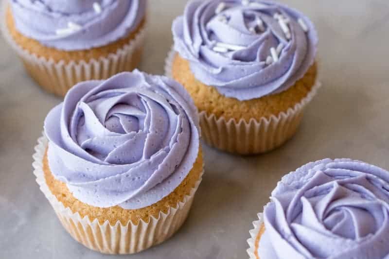 Lady Grey Cupcakes With Lavender Frosting