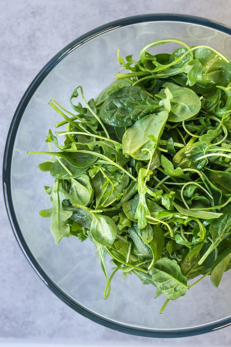 Spinach and Rocket in a Bowl