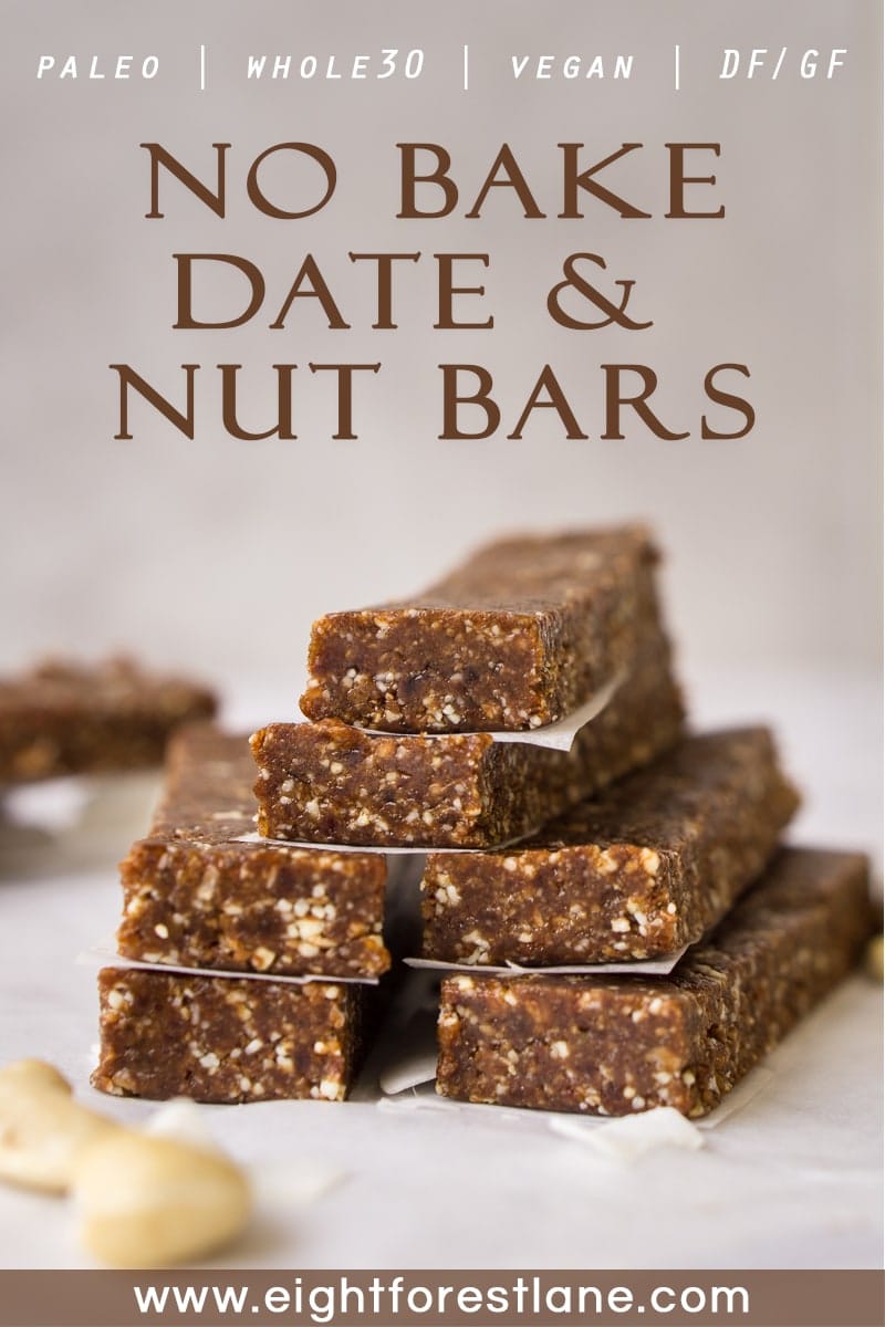 No bake date and nut bars - pinterest