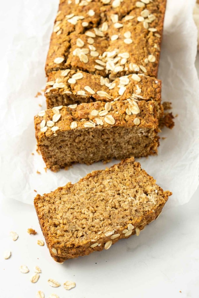 Healthy Banana Bread with Oats - Eight Forest Lane