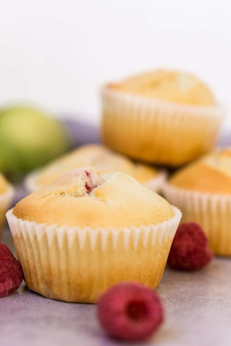 Raspberry, Coconut & Lime Muffins