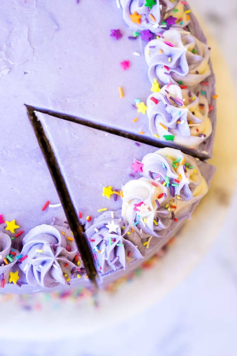 Close up of Vanilla Layer Cake