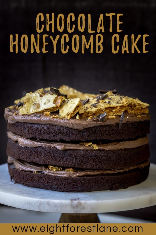 Chocolate Honeycomb Cake