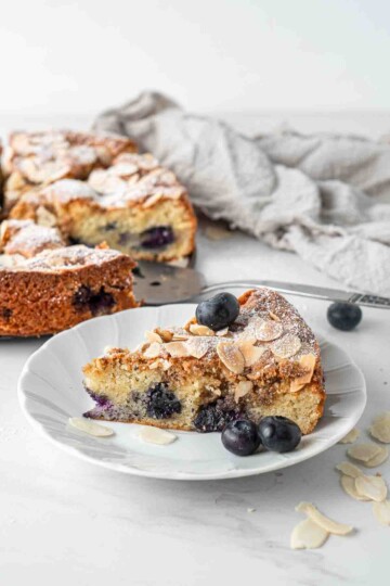 Blueberry Almond Cake (Gluten-Free) - Eight Forest Lane