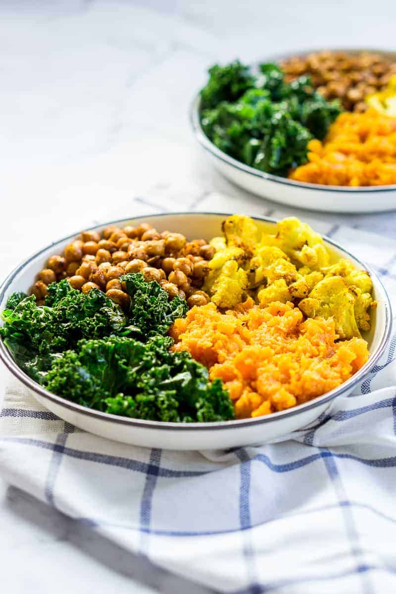 Vegan Spiced Chickpea and Veggie Bowls
