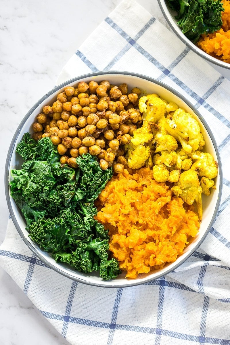 Vegan Spiced Chickpea and Veggie Bowls