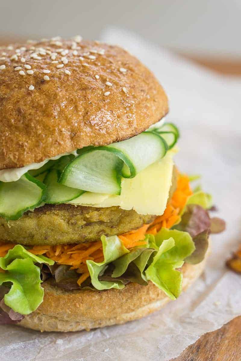 Spiced Chickpea and Cauliflower Burgers