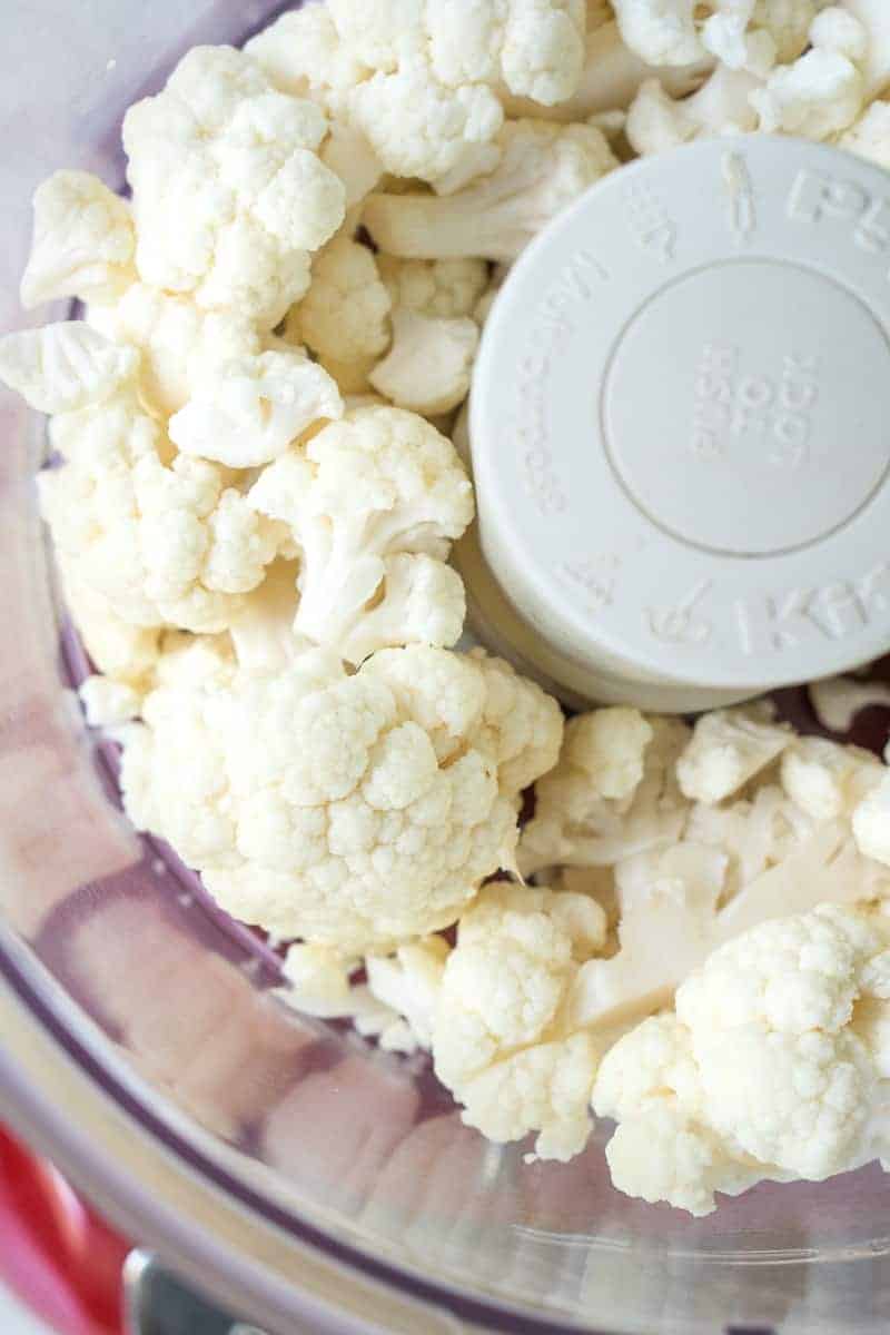 Cauliflower in food processor 