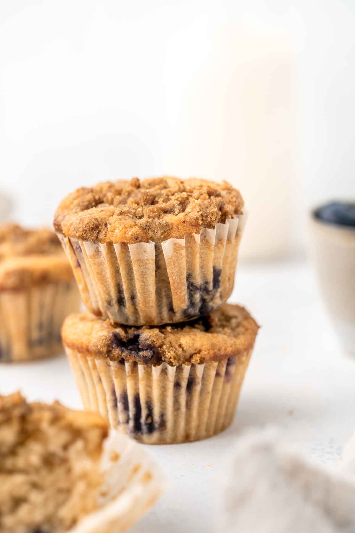 Vegan blueberry earl grey muffins.