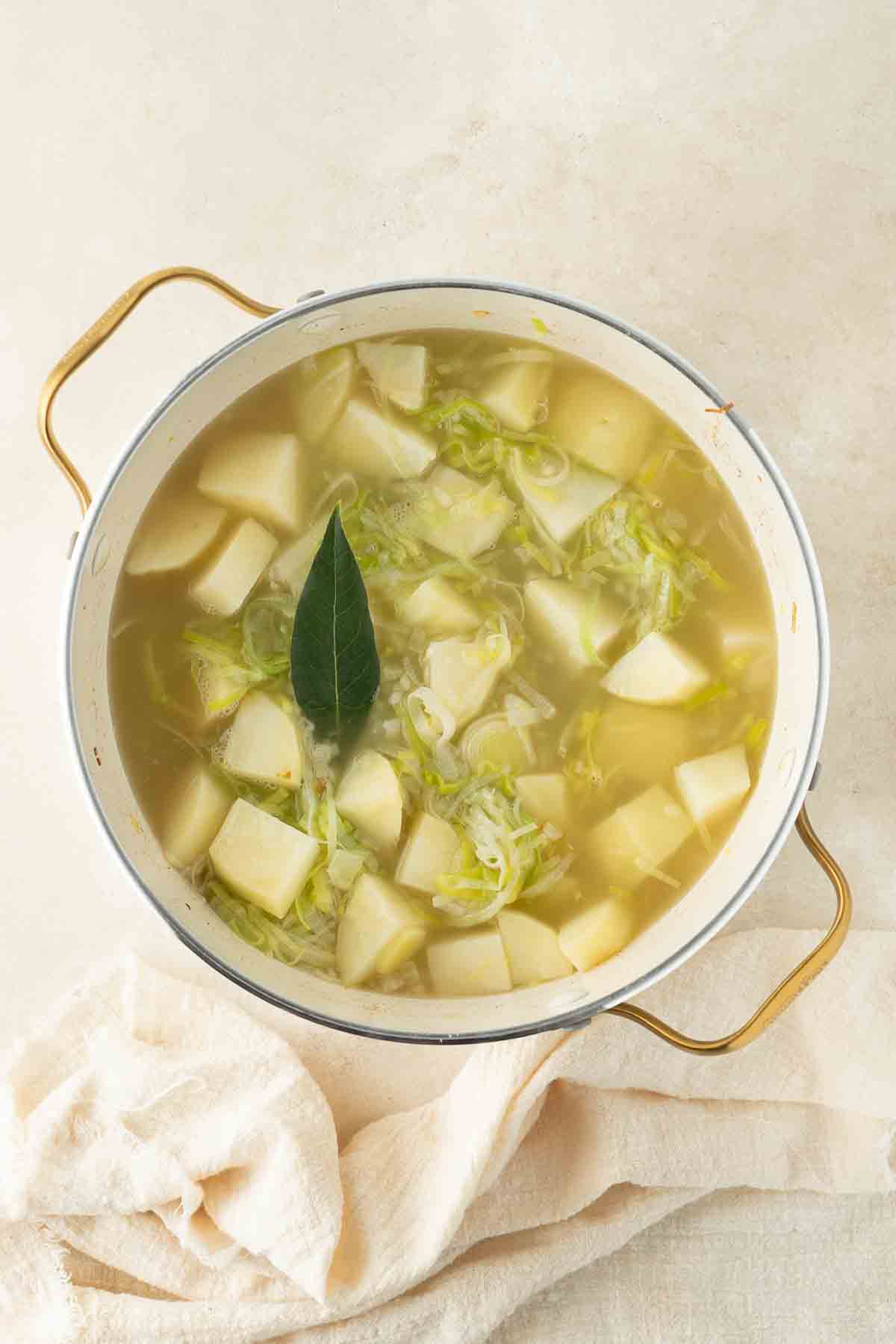 Dairy Free Potato and Leek Soup - Eight Forest Lane