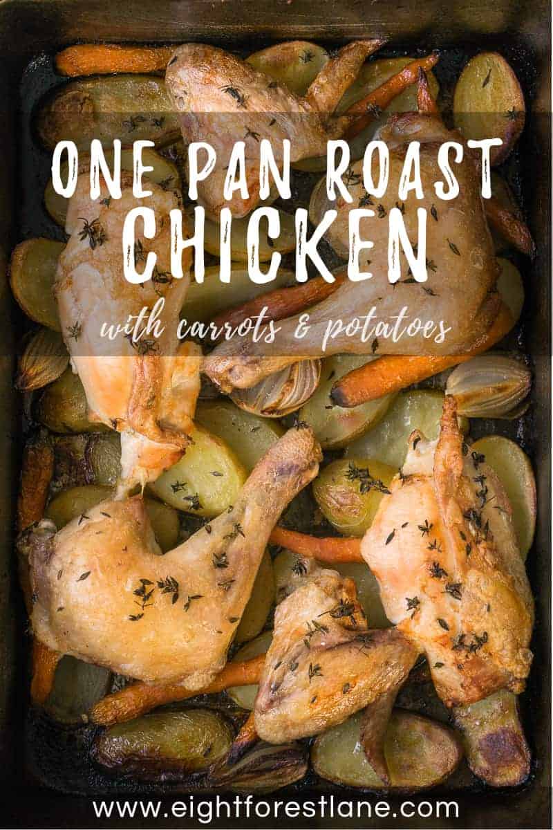 One pan roast chicken pinterest image