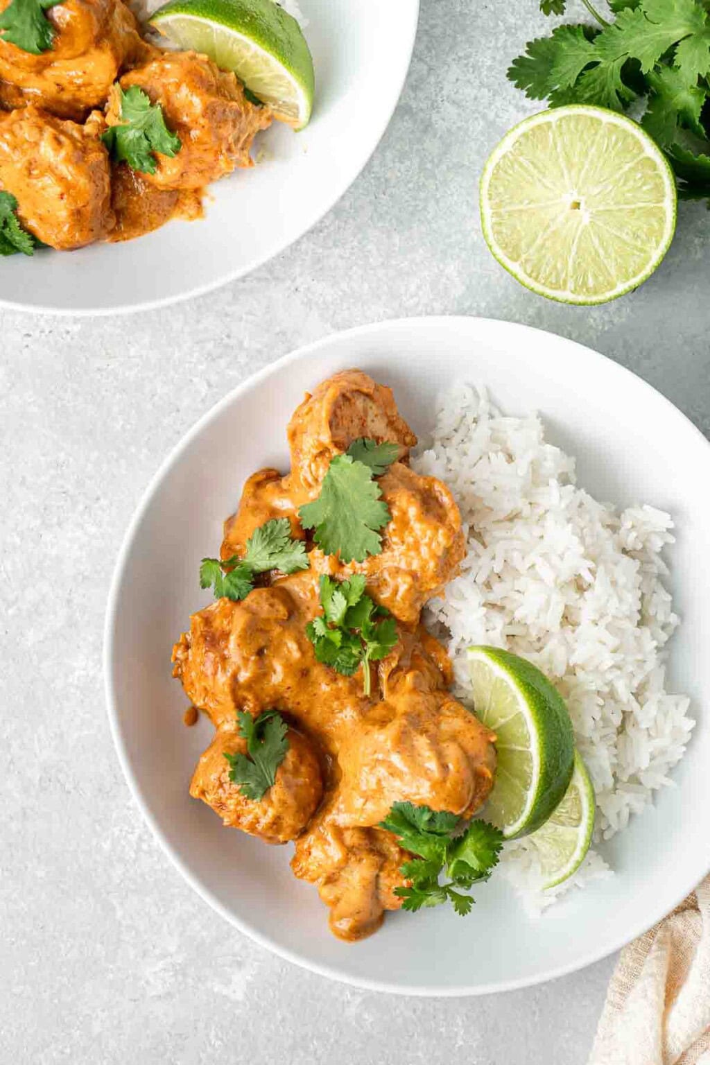 Thai Red Curry with Baked Chicken Meatballs - Eight Forest Lane