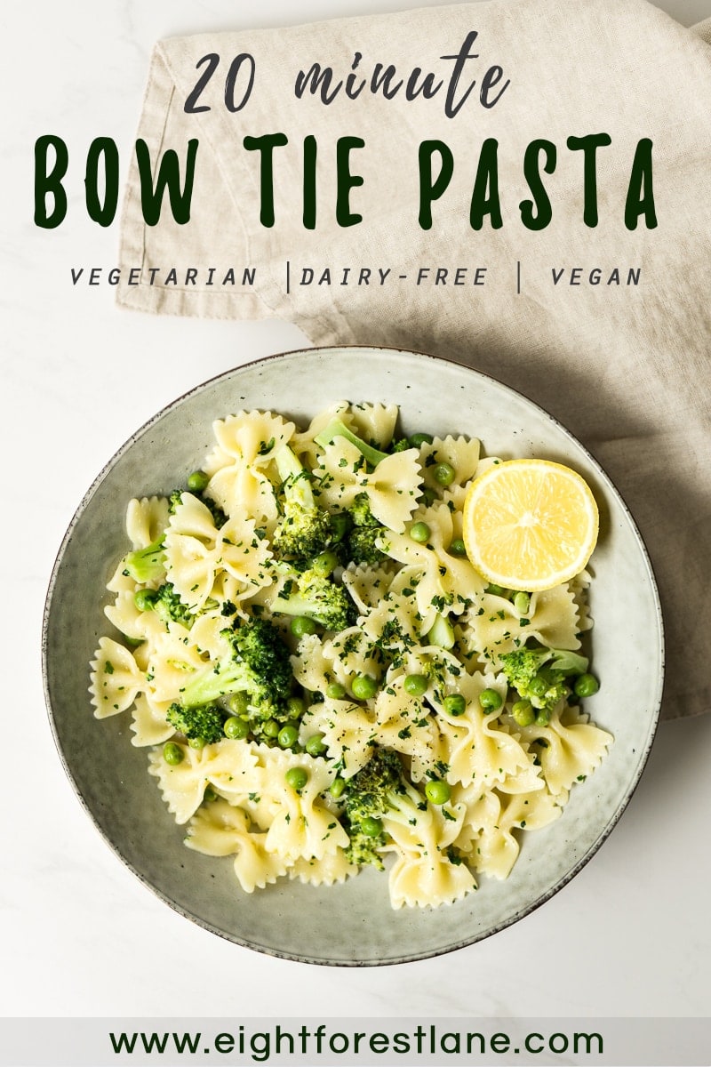 20 minute bow tie pasta