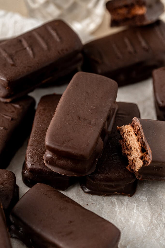 The finished and chilled Tim Tams.