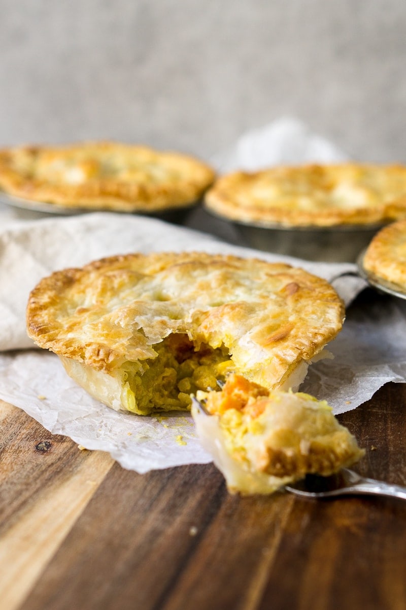 Vegetable curry pie
