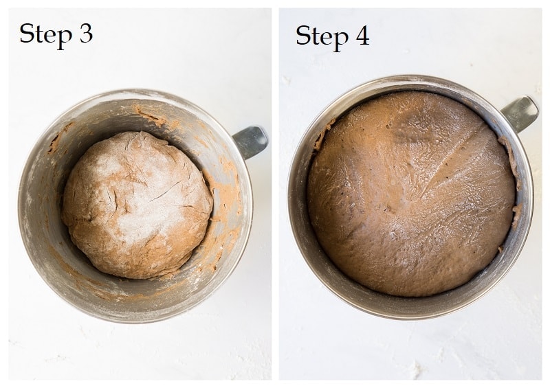 Step 3 and 4 of making hot crossed buns