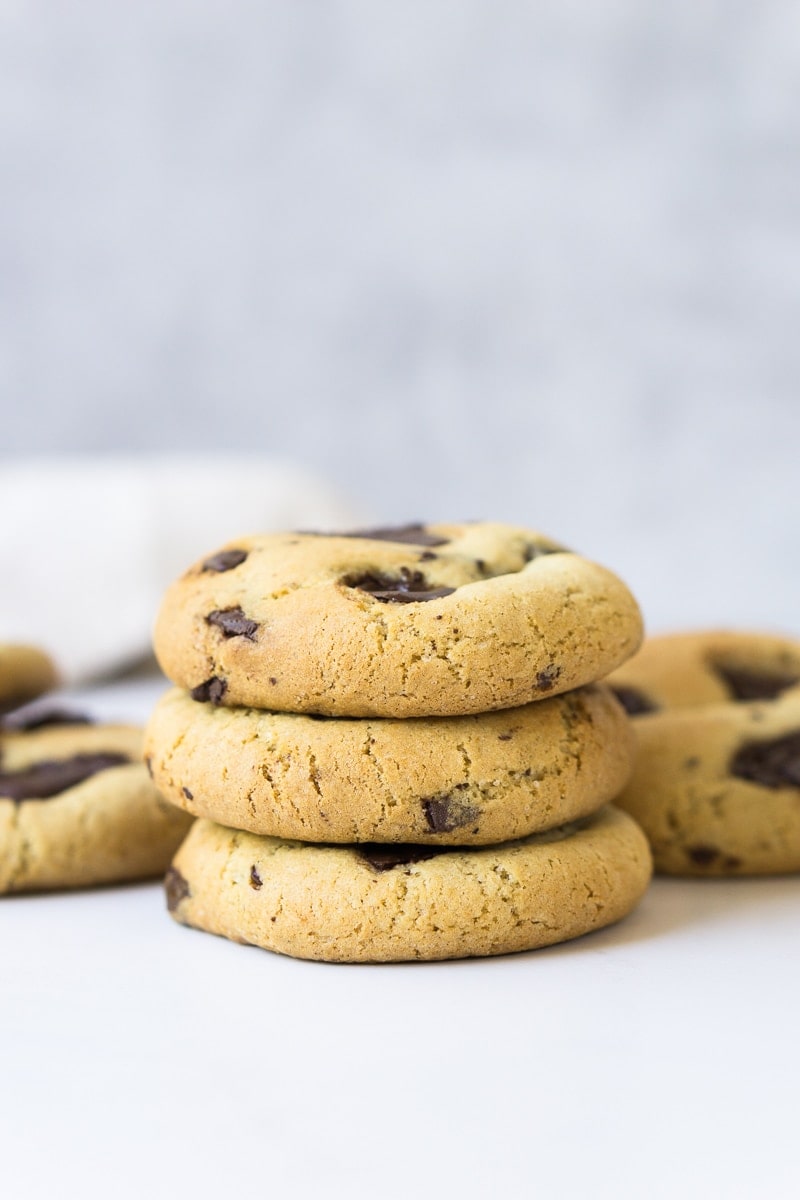 Three cookies in a stack