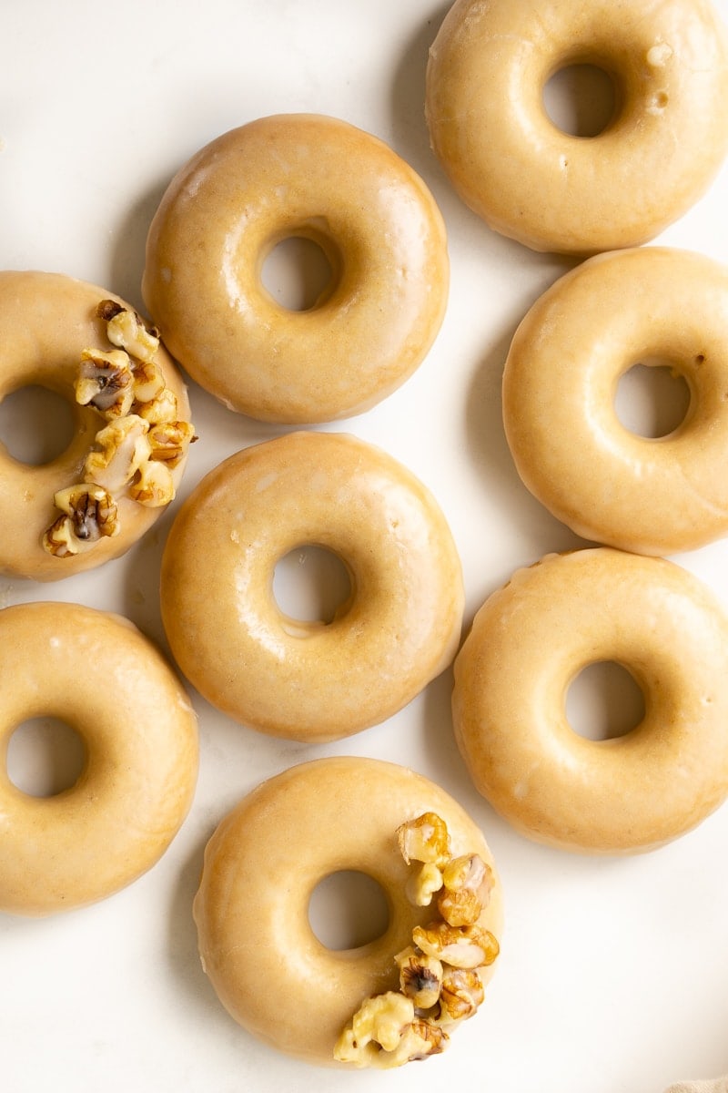 Maple Doughnuts with Walnuts
