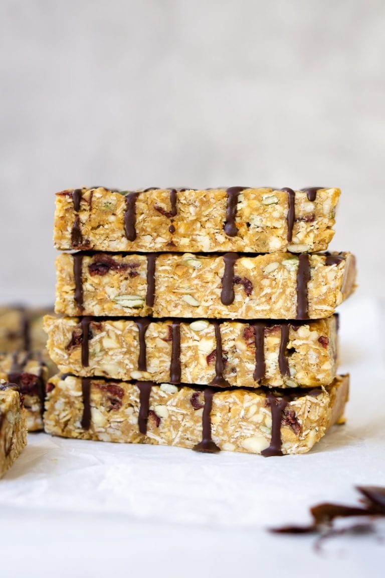 No-Bake Peanut Butter Muesli Bars - Eight Forest Lane