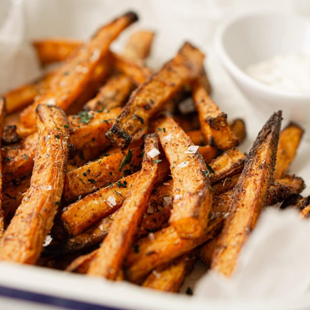 The BEST Baked Sweet Potato Fries - Eight Forest Lane