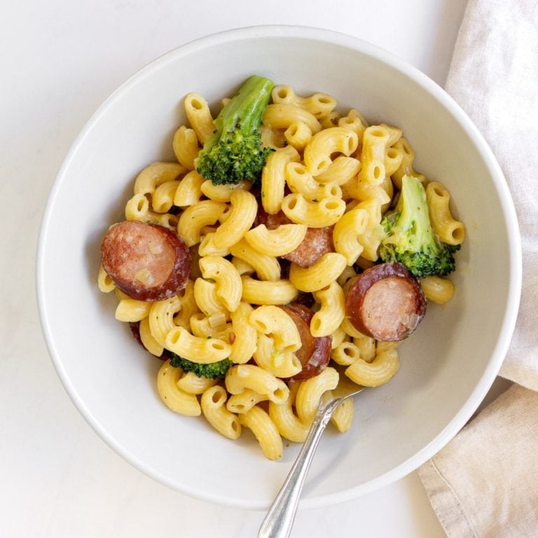 One Pot Sausage and Broccoli Pasta - Eight Forest Lane