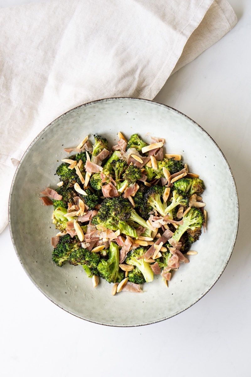 Roasted Broccoli Salad in a Bowl