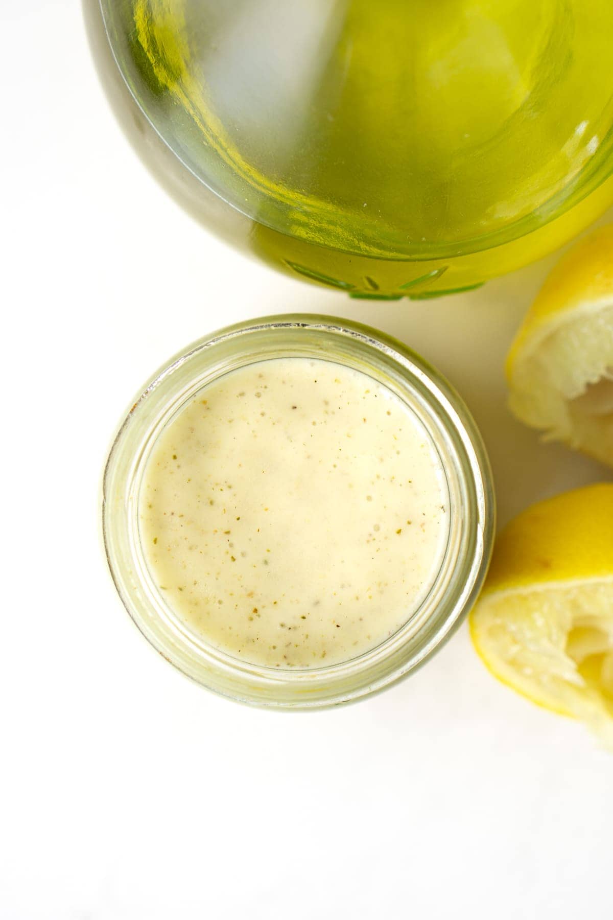Lemon garlic sauce in a jar
