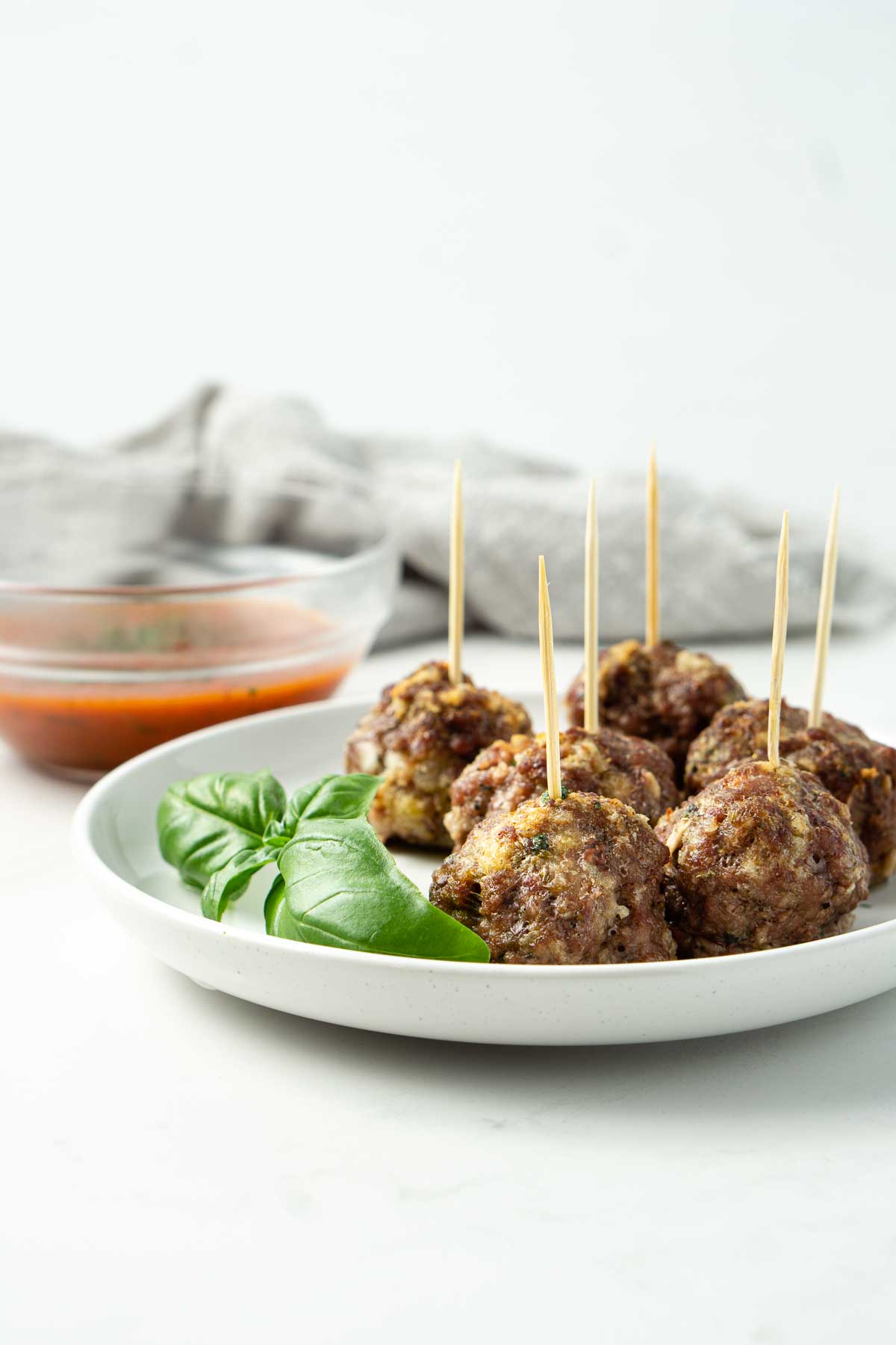 Meatballs on a plate ready for serving