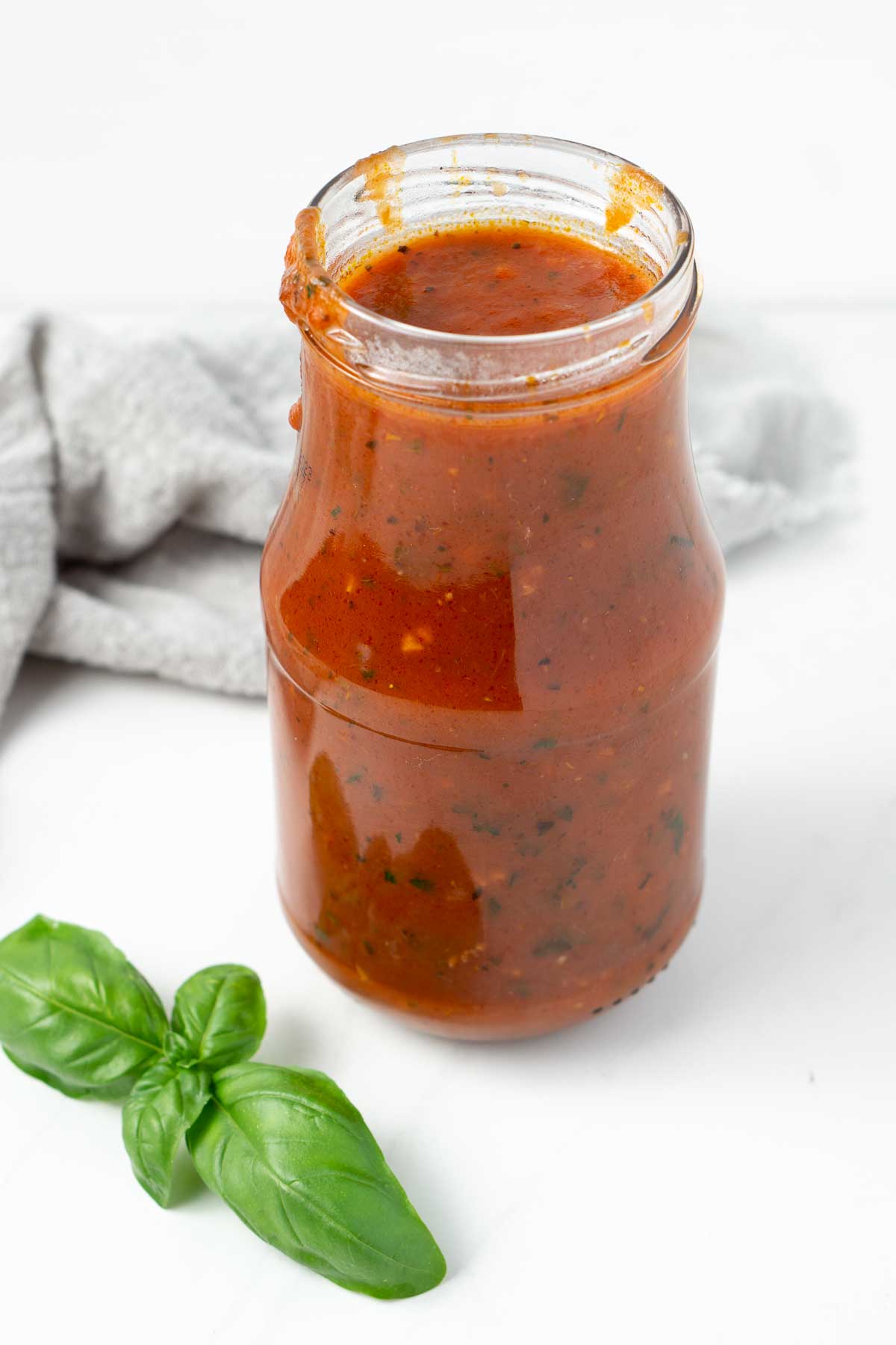 Jar of marinara sauce