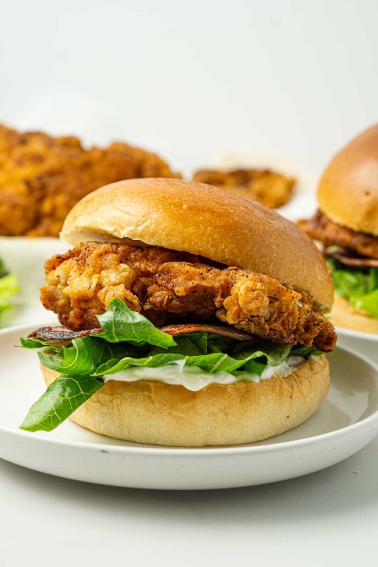 Crispy Chicken Burgers - Eight Forest Lane