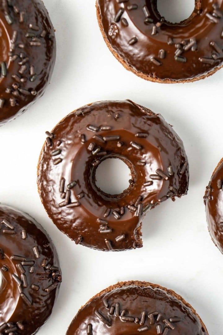 Baked Chocolate Doughnuts - Eight Forest Lane