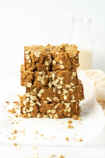 Healthy Banana Bread with Oats - Eight Forest Lane