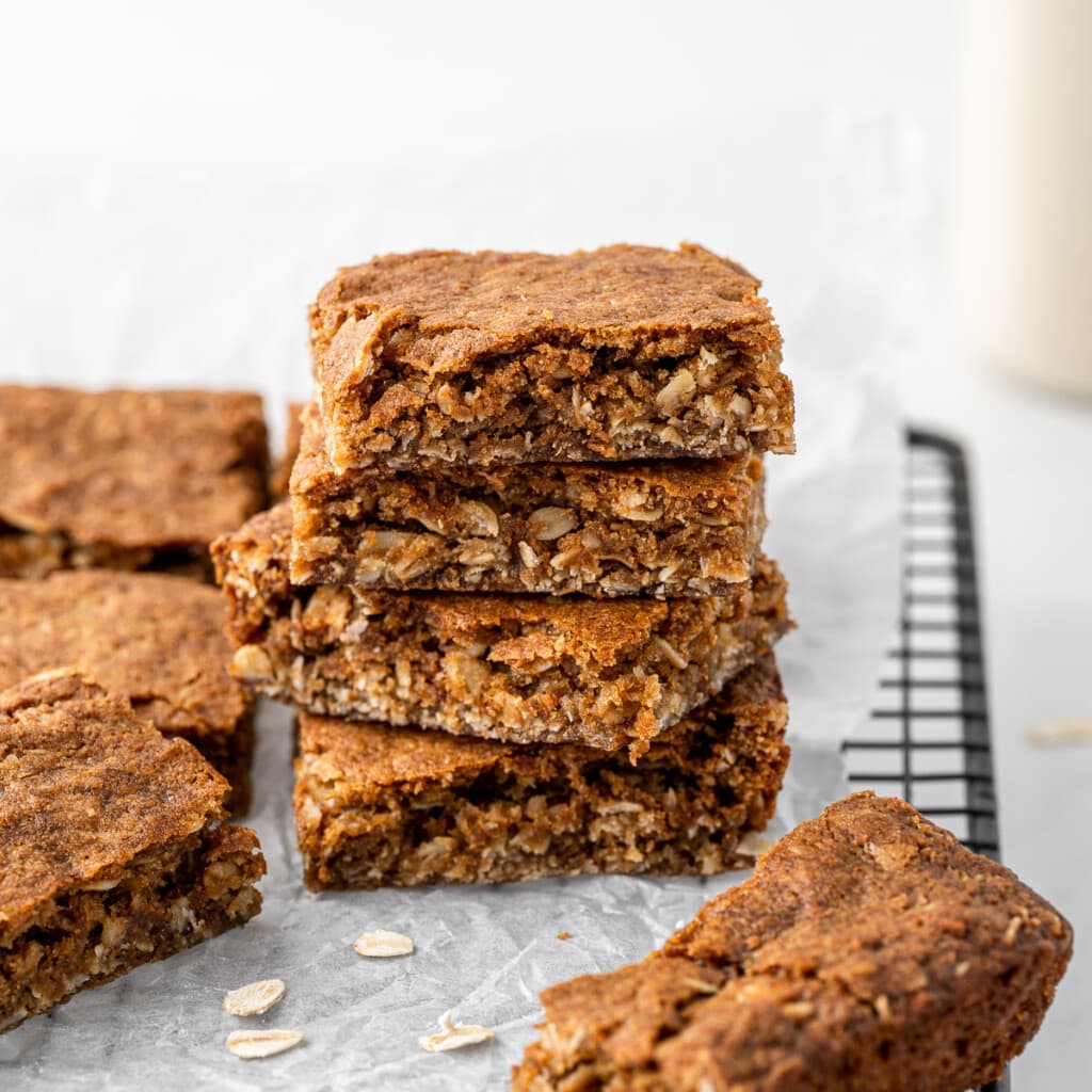 Chewy ANZAC Slice - Eight Forest Lane