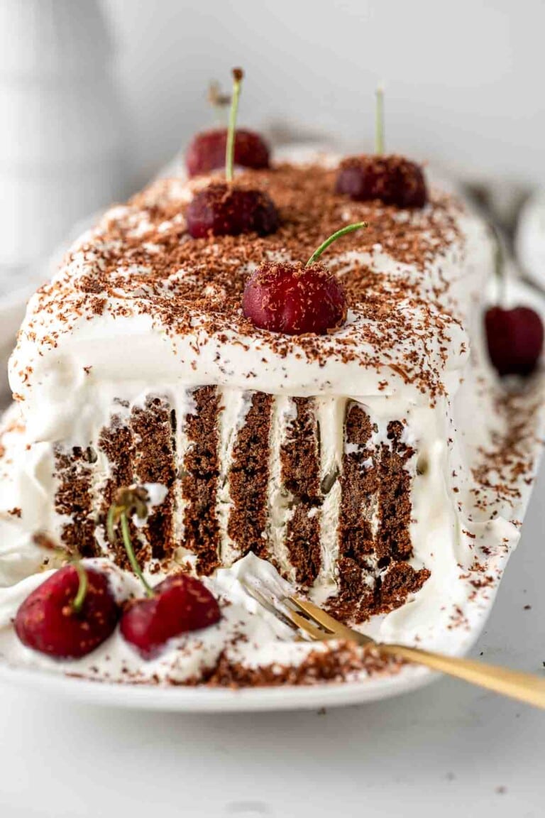 Vegan Choc Ripple Cake - Eight Forest Lane
