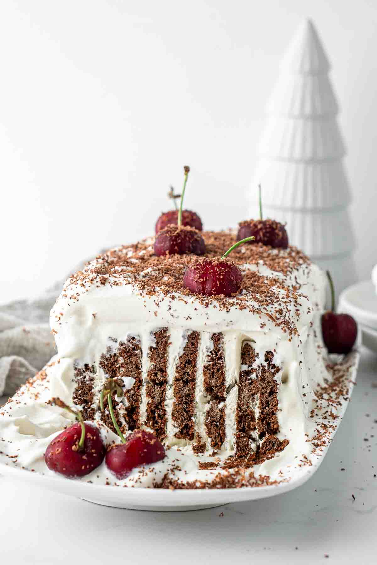 Vegan Choc Ripple Cake - Eight Forest Lane