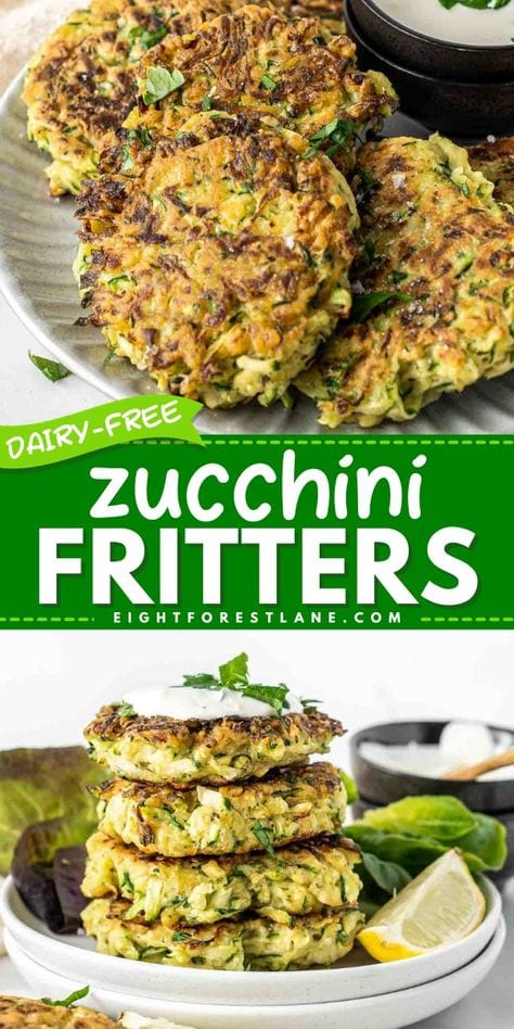 Zucchini Fritters - Eight Forest Lane