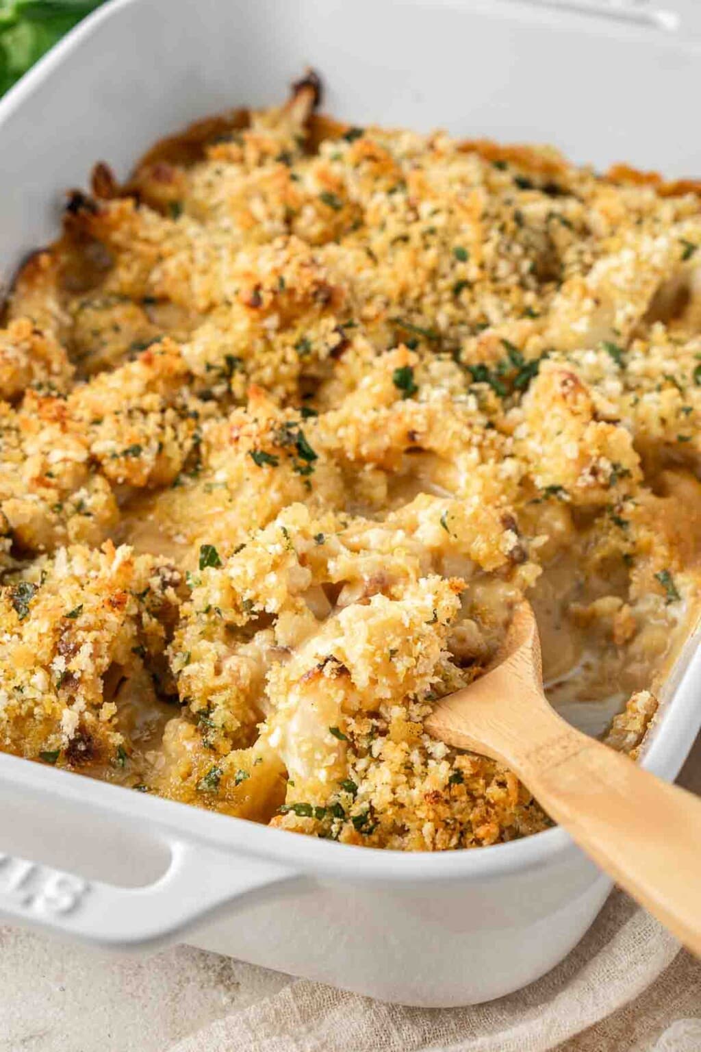 Vegan Cauliflower Cheese Bake - Eight Forest Lane