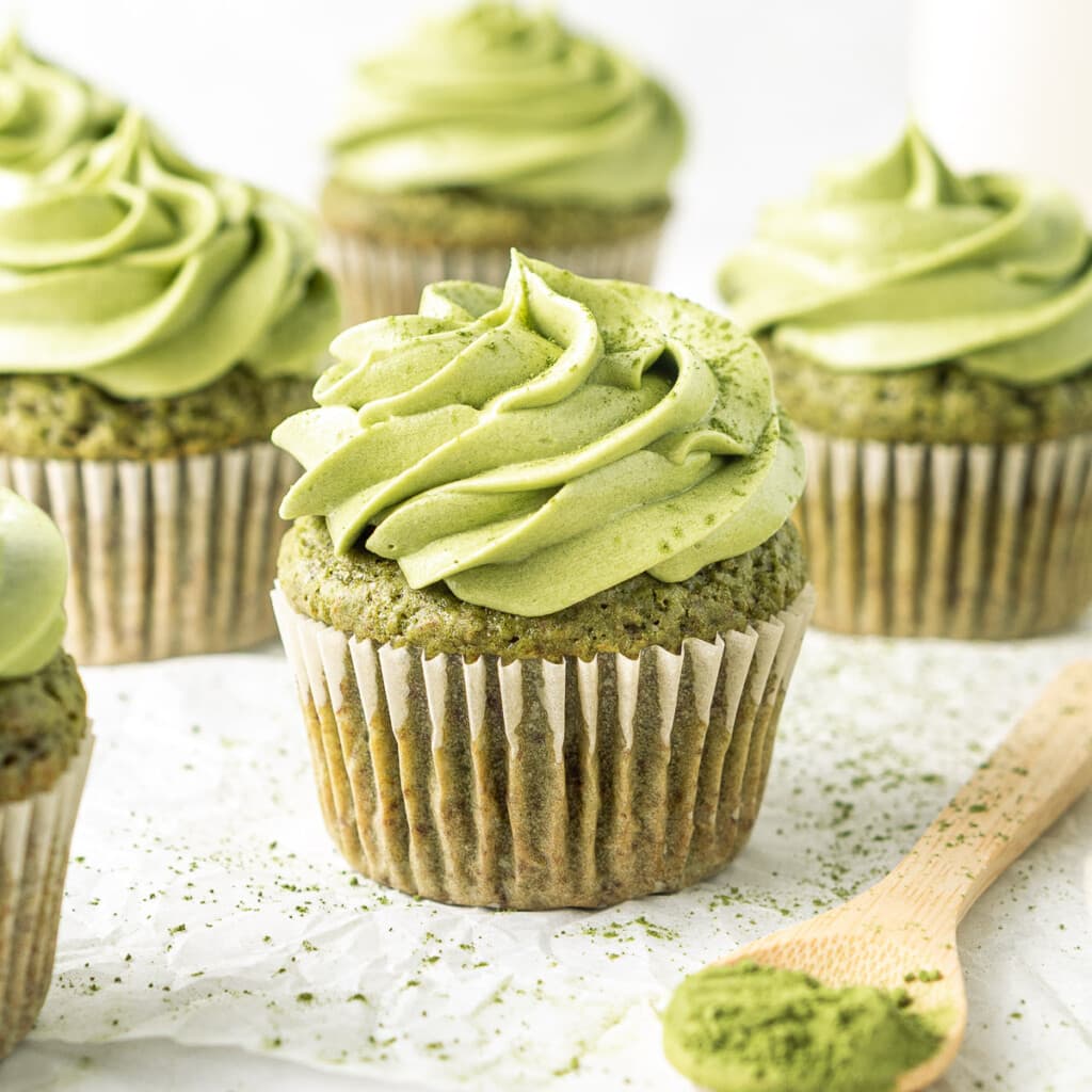 Vegan Matcha Cupcakes - Eight Forest Lane