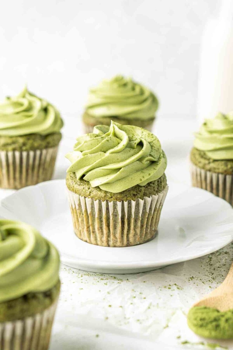 Vegan Matcha Cupcakes - Eight Forest Lane