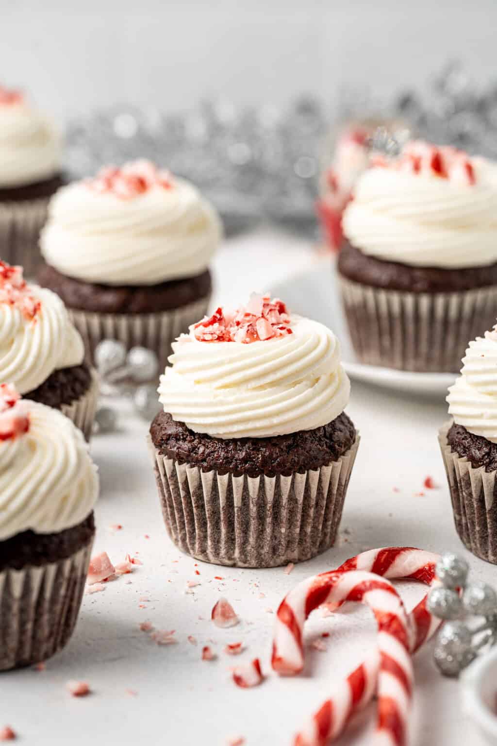 Vegan Chocolate Peppermint Cupcakes - Eight Forest Lane