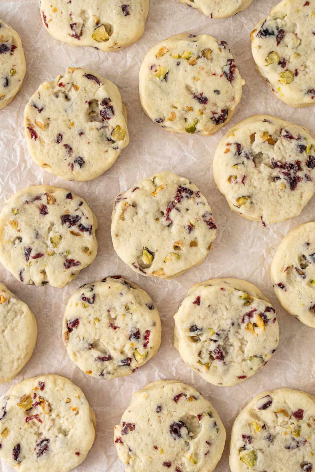 Cranberry Pistachio Shortbread Cookies Eight Forest Lane