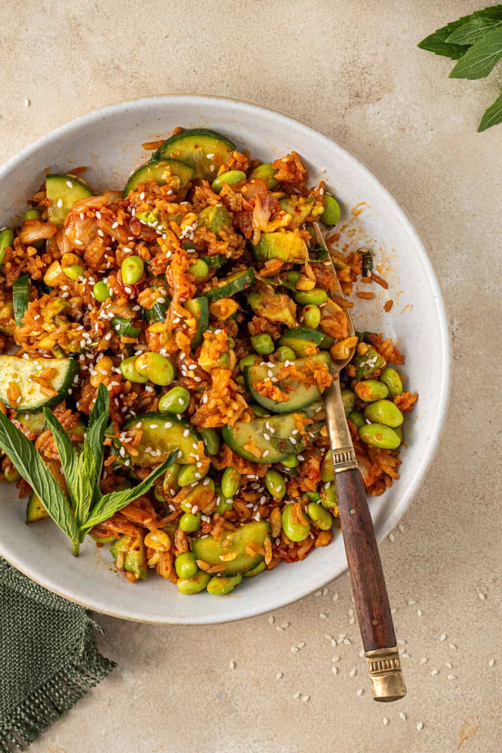 Crispy Rice Salad (Korean Inspired) - Eight Forest Lane