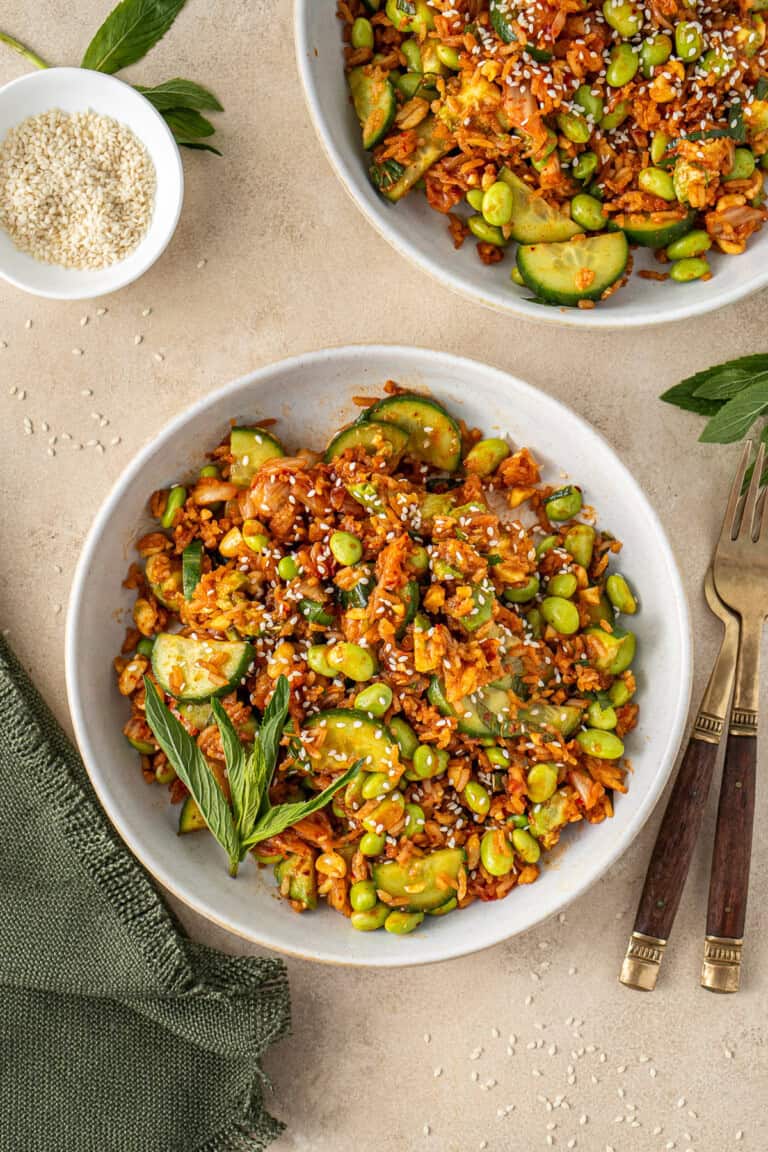 Crispy Rice Salad (Korean Inspired) - Eight Forest Lane