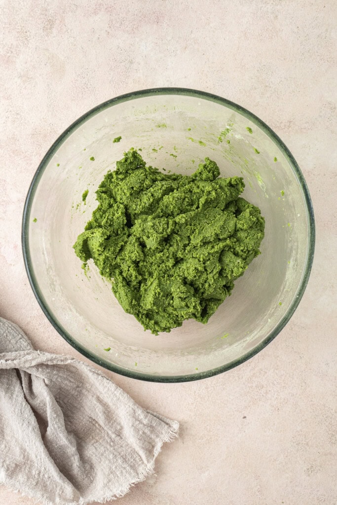 The cookie dough in the bowl.