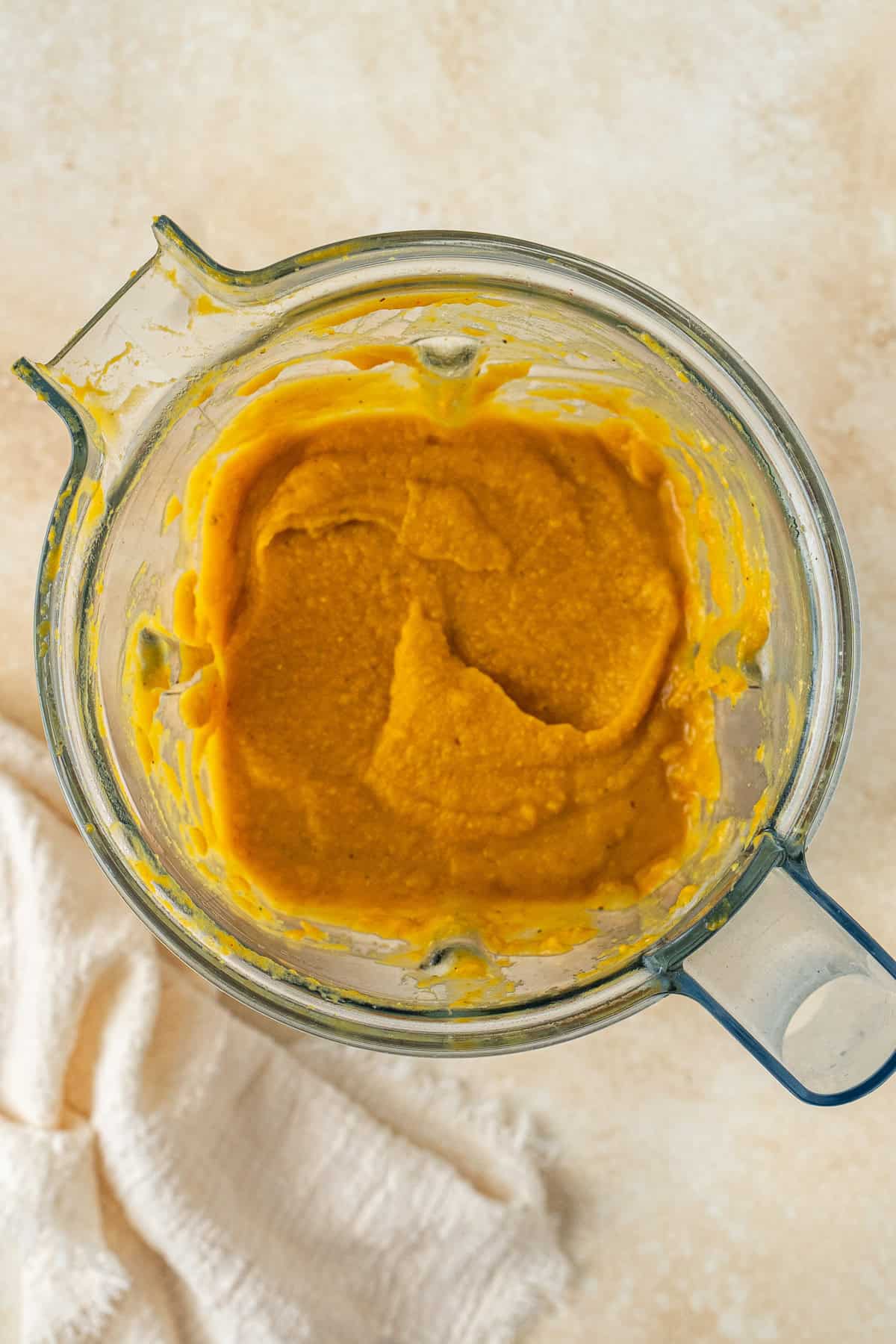 The soup blended in a jug blender.