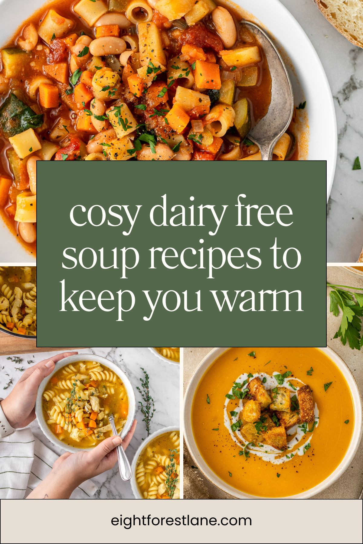 Cosy dairy free soup recipes to keep you warm.