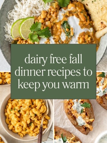 Dairy free fall dinners to keep you warm.